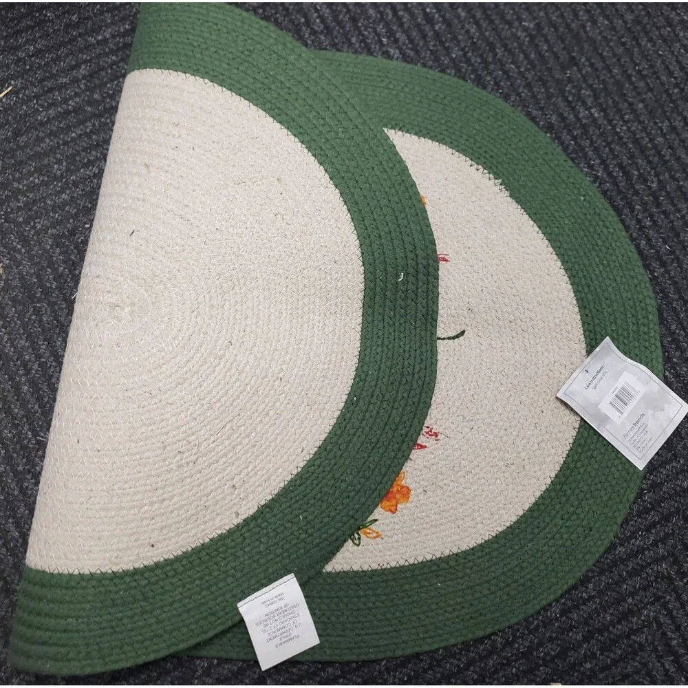 Large Oval Braided Runner Floor Rug (21